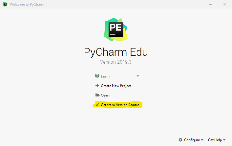 using pycharm community on windows with env